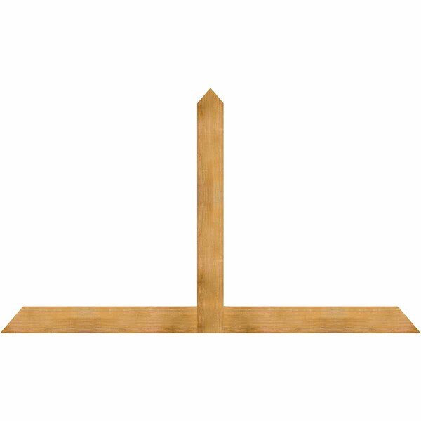 Ekena Millwork Portland Rough Sawn Timber Gable Bracket, Western Red Cedar, 96"W x 56"H x 2"D x 6"F, 14/12 Pitch GBW096X56X0206POR00RWR - main